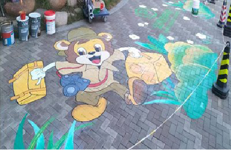 汝城夏季画地面彩绘会遇到的问题