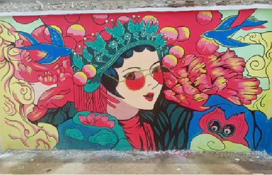 汝城墙体彩绘-网红墙