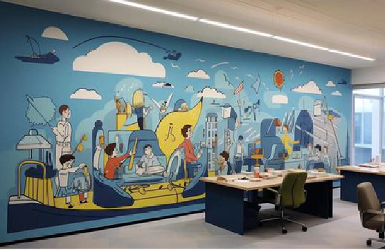 汝城办公室墙绘的特点。