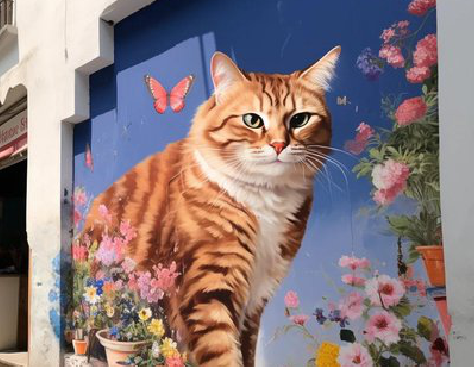 汝城自己绘制有个性的手绘墙