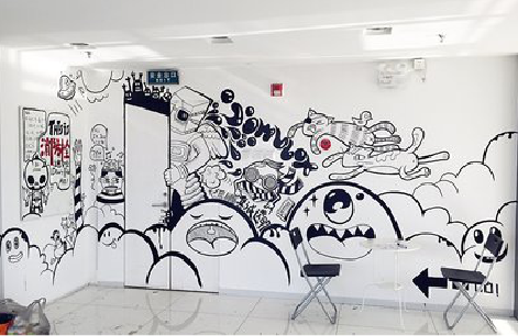 汝城手绘墙并非传统涂鸦。